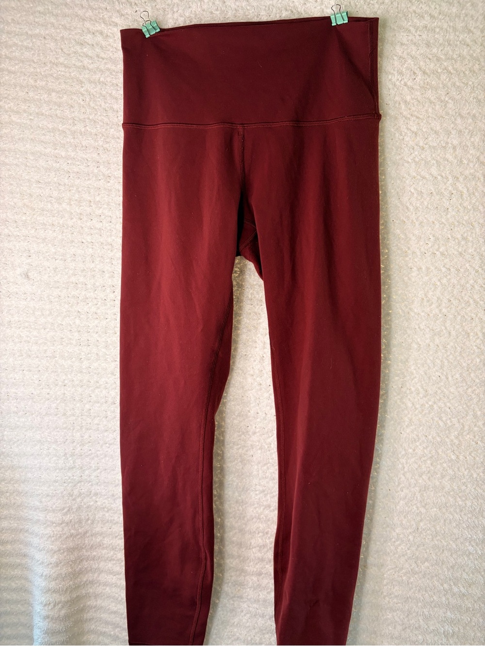 Lululemon Wunder Under Hi-Rise Leggings Burgundy Maroon Sz 6 Full-On Luon